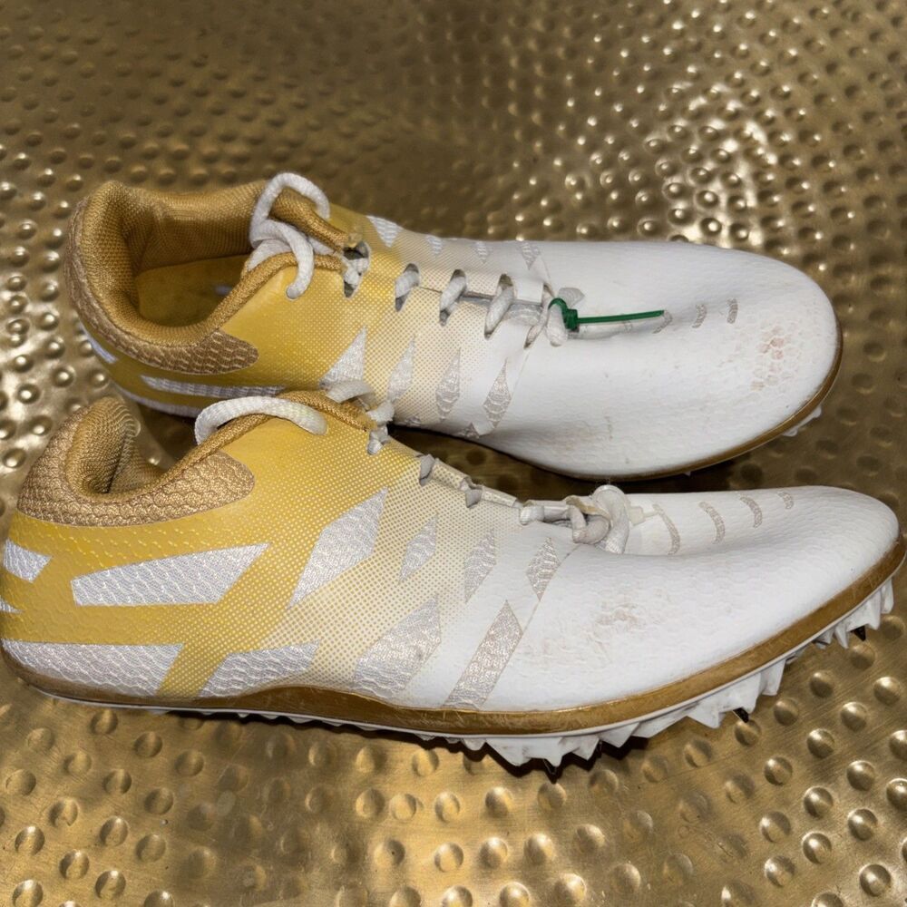 Womens Gold and White Track & Field Shoes Size 4.5